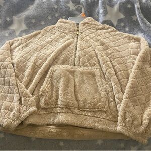 Beige Faux Fur Jacket